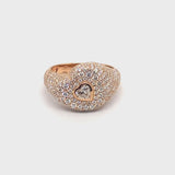 Madame ring with a pavé of diamonds.