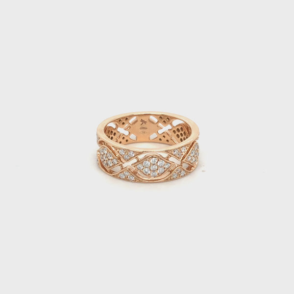 Mikou ring with pavè of diamonds