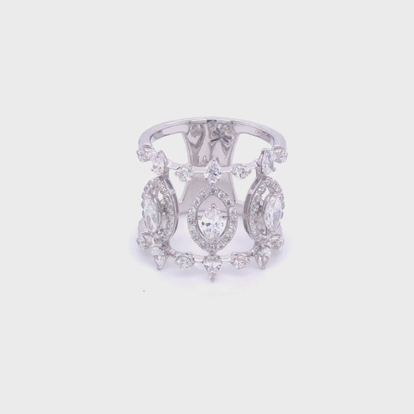 Maureen The Original ring with marquise shaped diamonds