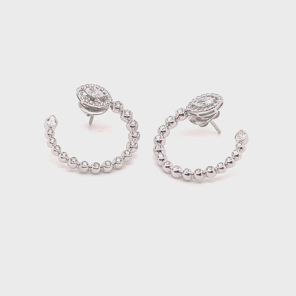 Boutique Icon earrings with pear shaped and marquise diamonds