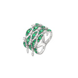 Emerald Palette Band Ring