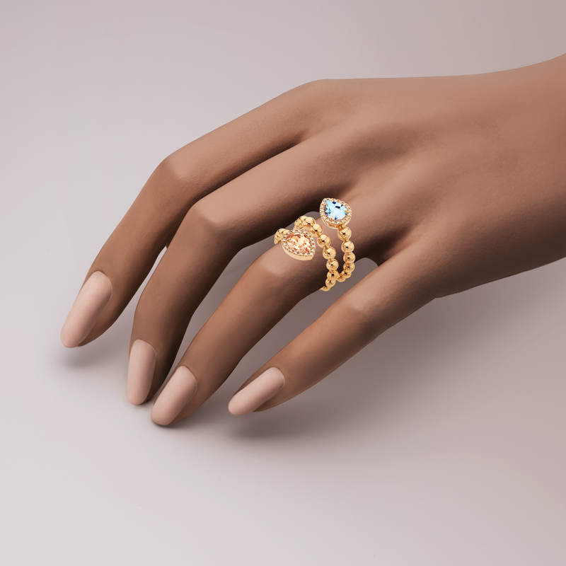 Double Twist Ring Diamonds